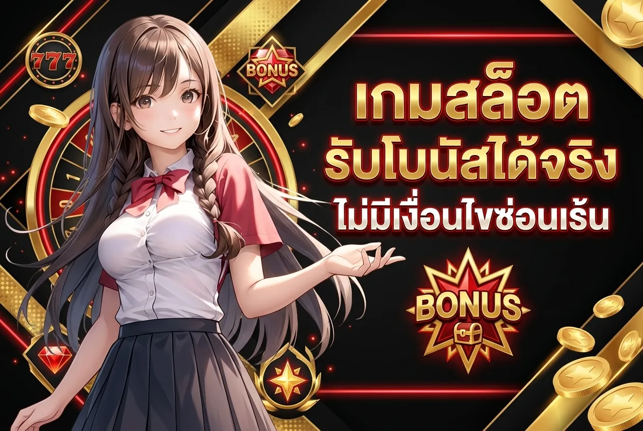 [H2] เกมสล็อต รับโบนัสได้จริง ไม่มีเงื่อนไขซ่อนเร้น