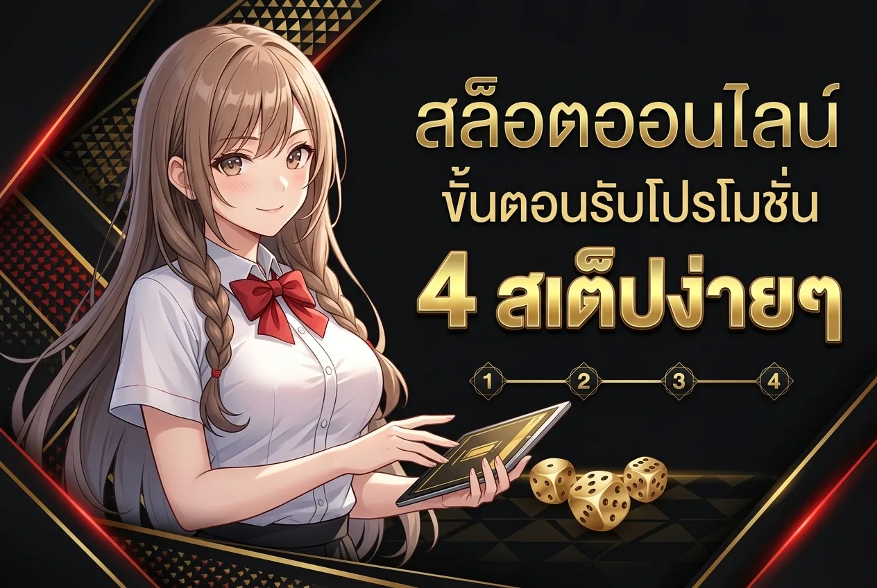 [H2] สล็อตออนไลน์ ขั้นตอนรับโปรโมชั่น 4 สเต็ปง่ายๆ